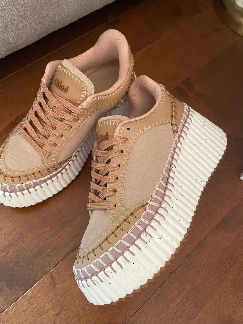Suede Platform Sneakers size 36
